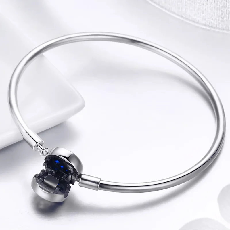 (image for) Pandora Style Silver Starry Sky Hard Bangle - SCB080 - View 3
