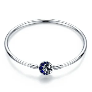 Pandora Style Silver Starry Sky Hard Bangle - SCB080 (image for) Pandora Style Silver Starry Sky Hard Bangle - SCB080