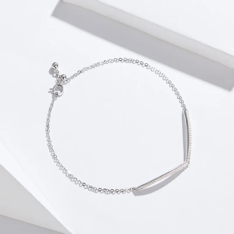 (image for) Pandora Style Silver Triumphant Return Chain Slider Bracelet - SCB137 - View 3