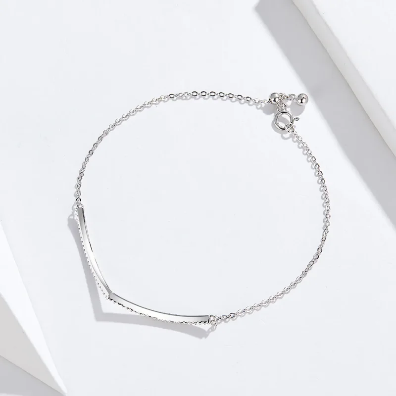 (image for) Pandora Style Silver Triumphant Return Chain Slider Bracelet - SCB137 - View 4