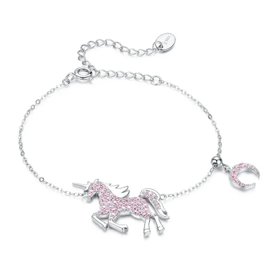 (image for) Pandora Style Silver Unicorn Chain Slider Bracelet - SCB155