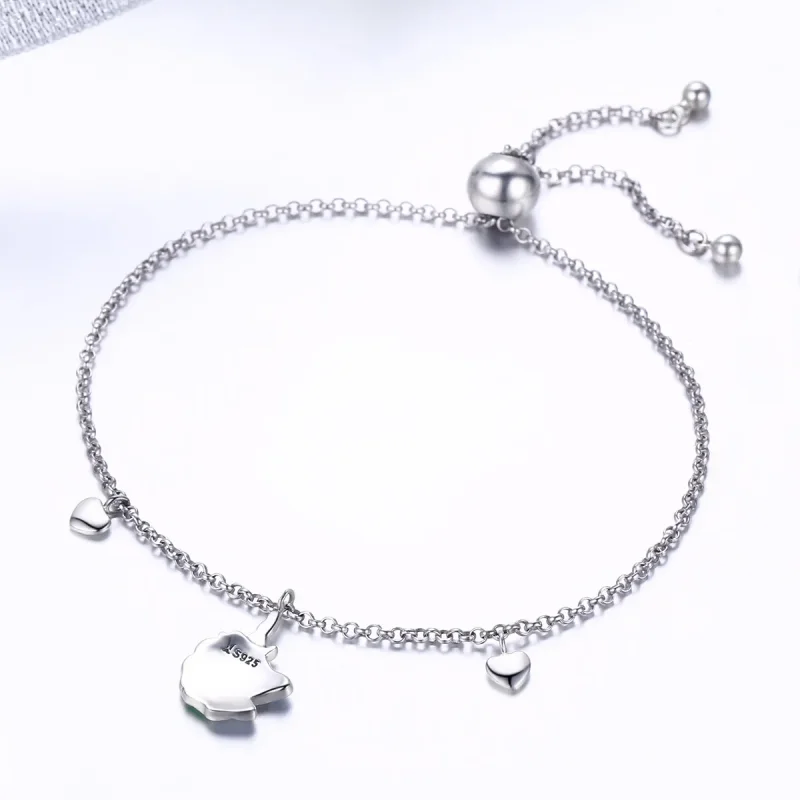 (image for) Pandora Style Silver Unicorn Memory Chain Slider Bracelet - SCB106 - View 3