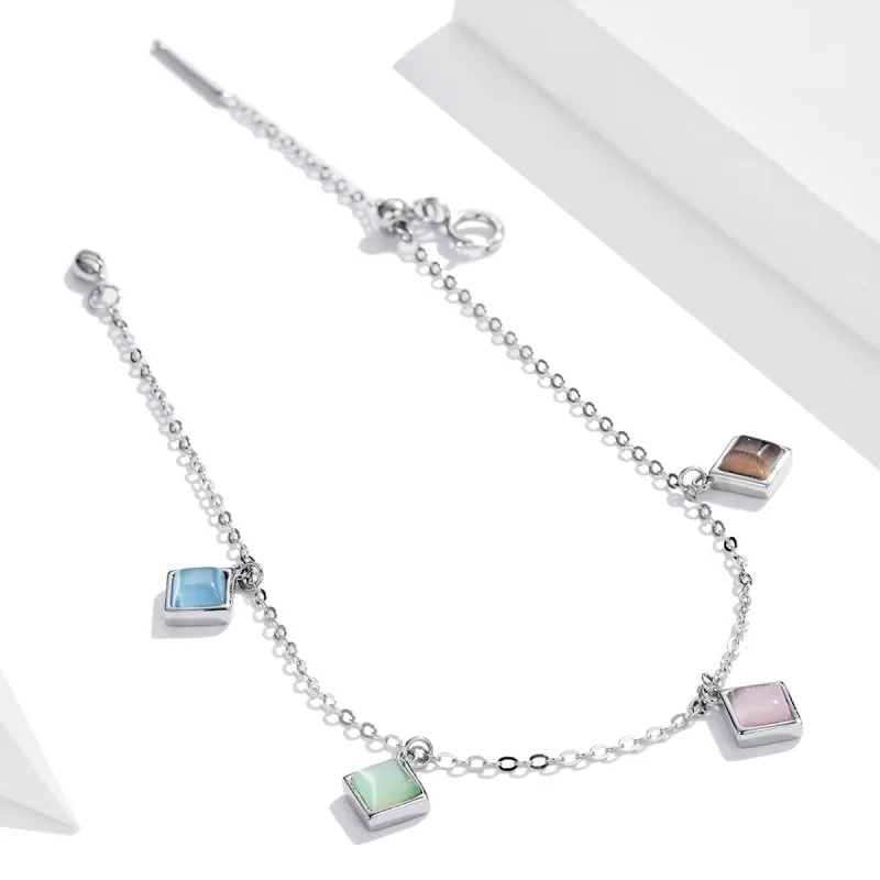 (image for) Pandora Style Simple Geometry Bracelet - SCB224 - View 3