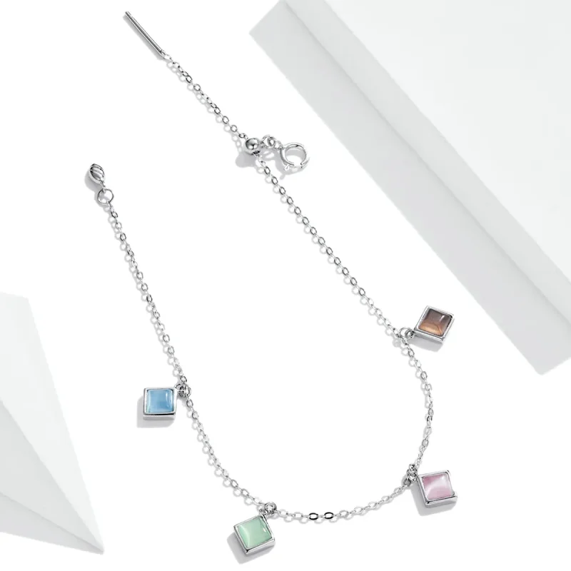 (image for) Pandora Style Simple Geometry Bracelet - SCB224 - View 4