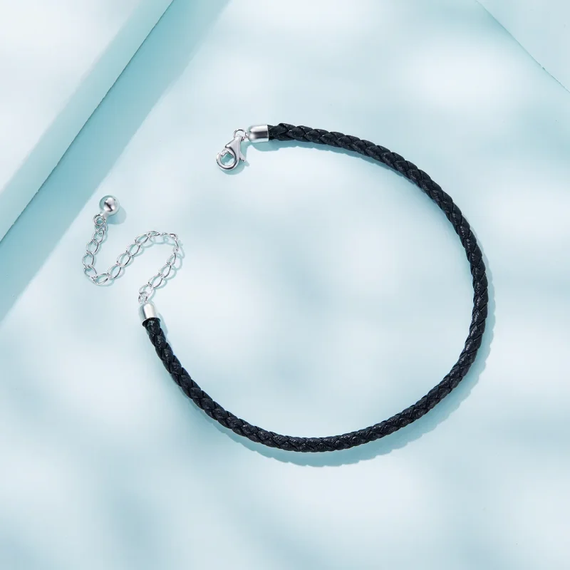 (image for) Pandora Style Simple Leather Bracelet - SCB243-BK - View 3