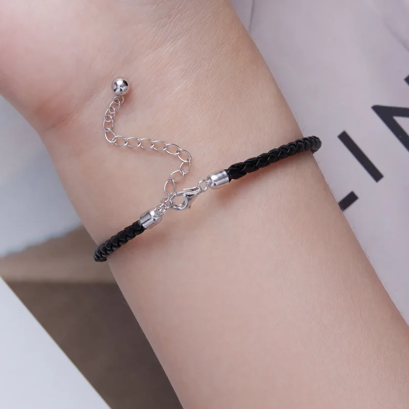 (image for) Pandora Style Simple Leather Bracelet - SCB243-BK - View 6