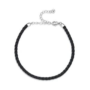 (image for) Pandora Style Simple Leather Bracelet - SCB243-BK