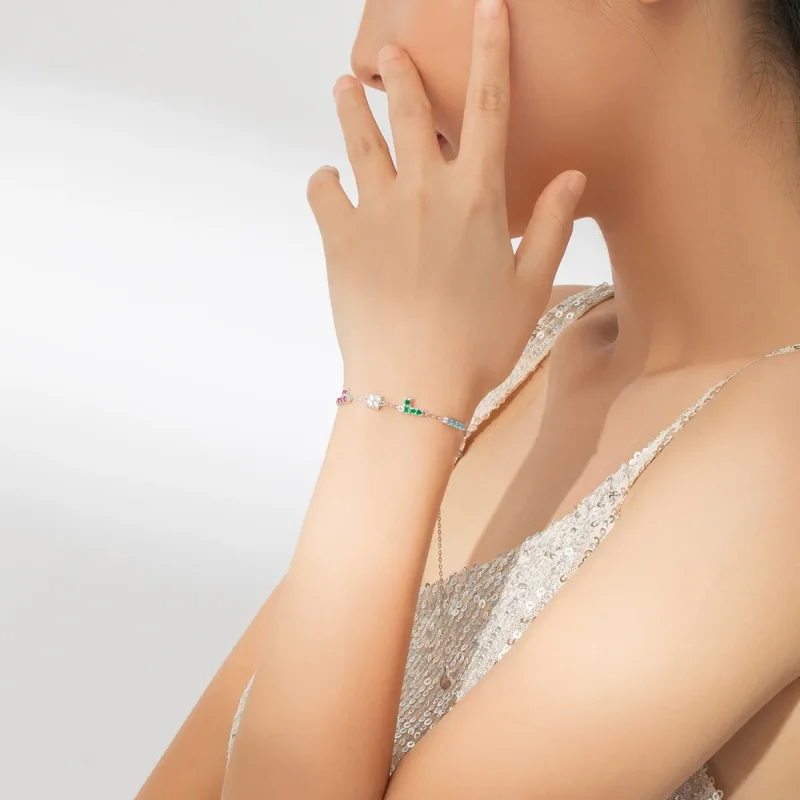 (image for) Pandora Style Tetris Bracelet - BSB040 - View 6