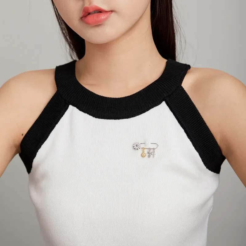 (image for) Pandora Style Little Daisy Brooch - BSX004 - View 8