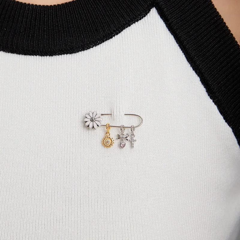 (image for) Pandora Style Little Daisy Brooch - BSX004 - View 10