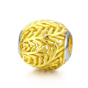 (image for) Pandora Style 18ct Gold Plated branches and leaves Charm - SCC1332