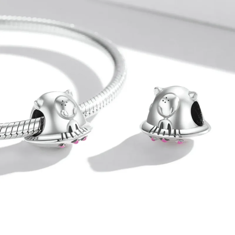 (image for) Pandora Style Alien Flying Saucer Charm - SCC2060 - View 4
