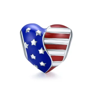 (image for) Pandora Style American Flag Charm - BSC281