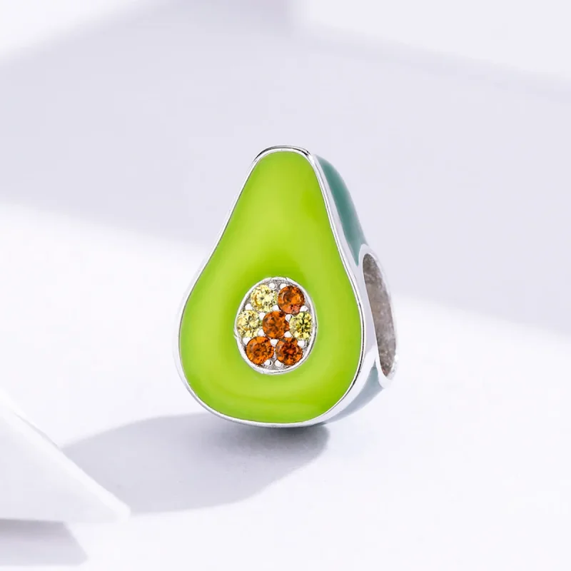 (image for) Pandora Style Avocado Charm - BSC129 - View 2