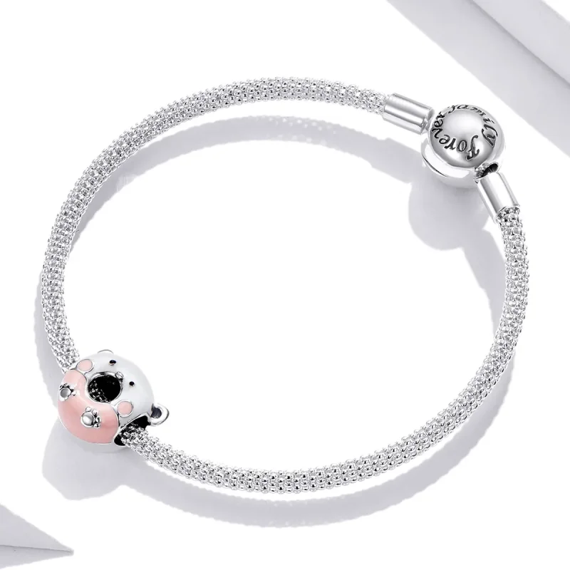 (image for) Pandora Style Bear Donuts Charm - SCC1876 - View 3