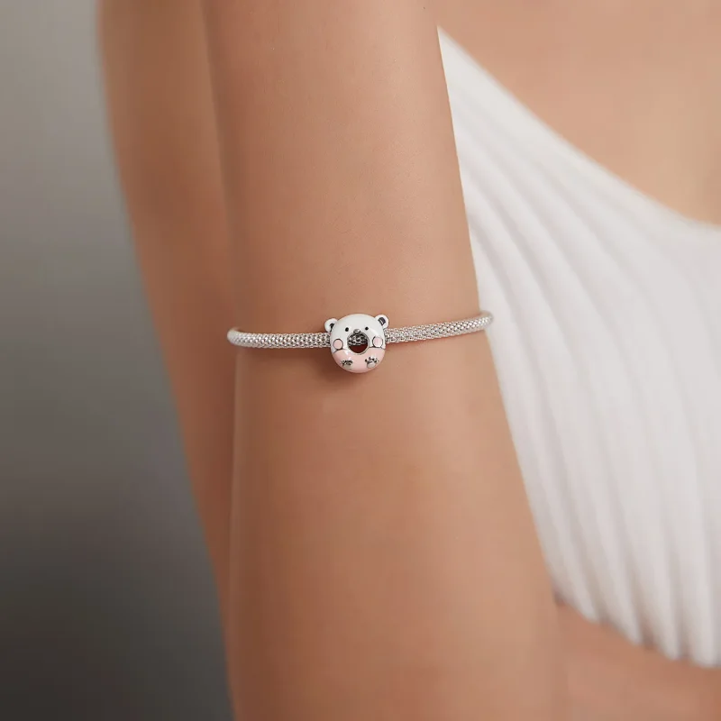 (image for) Pandora Style Bear Donuts Charm - SCC1876 - View 5