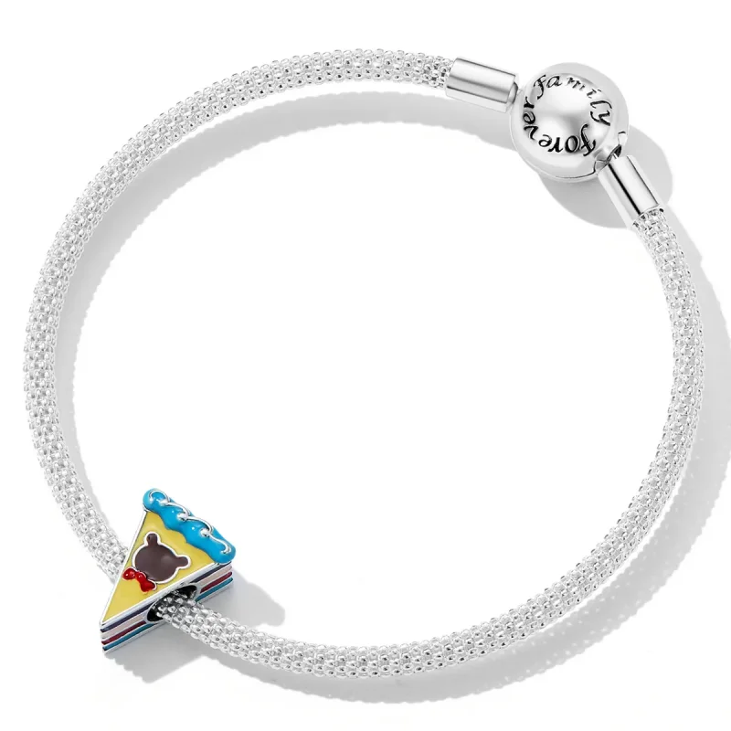 (image for) Pandora Style Bear Rainbow Cake Charm - SCC2199 - View 5