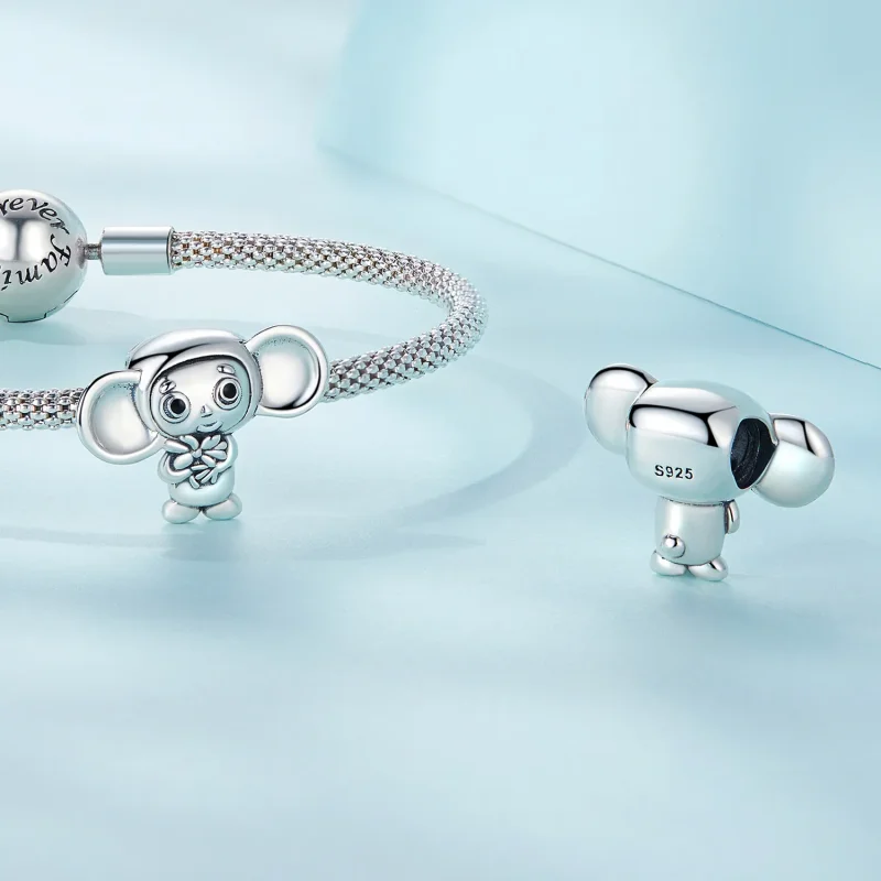 (image for) Pandora Style Big Eared Monkey Charm - SCC2387 - View 4
