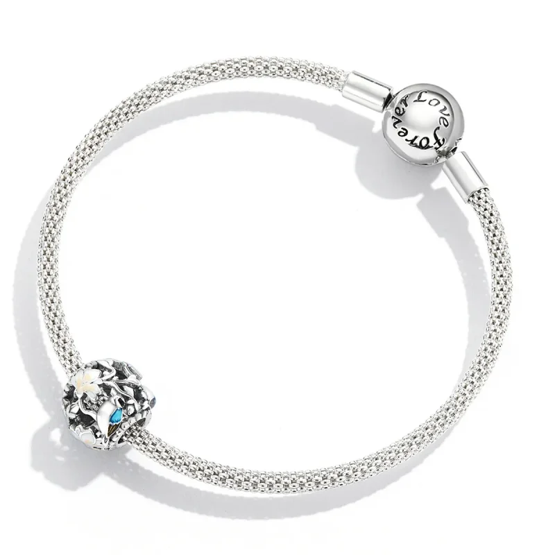 (image for) Pandora Style Birds and Flowers - Equinox Charm - SCC2194 - View 4