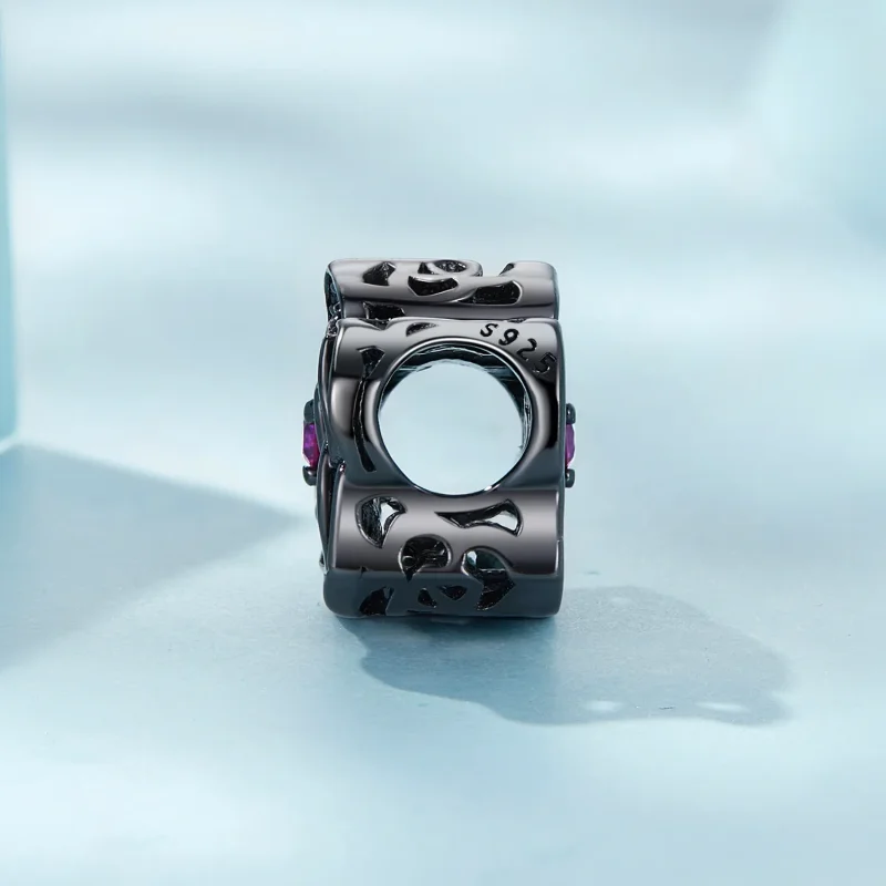 (image for) Pandora Style Black Rose Charm - SCC2380 - View 3