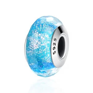 (image for) Pandora Style Blue Murano Glass Bead Charm - SCZ054