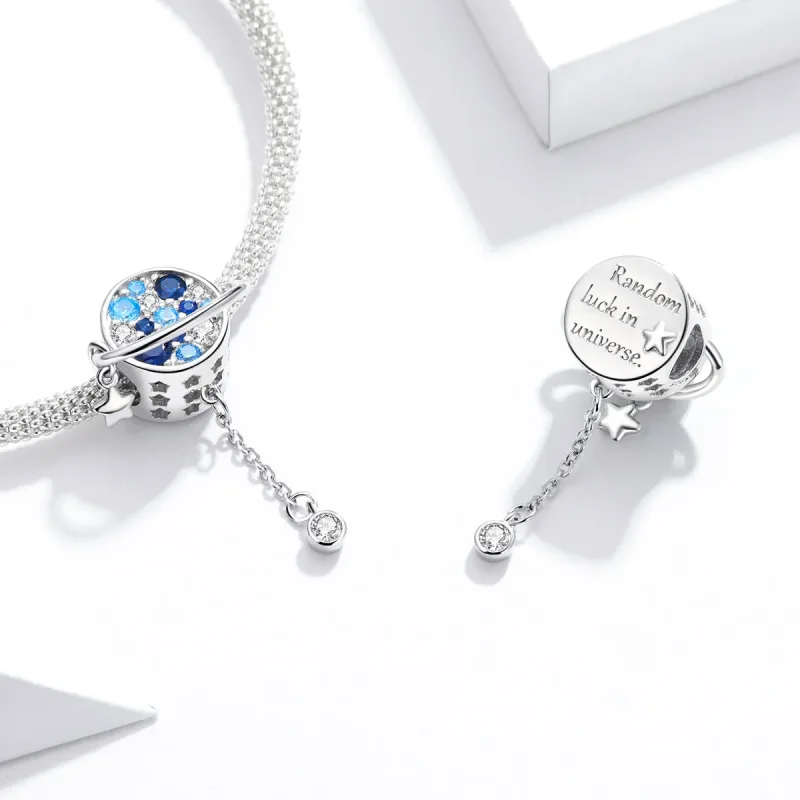 (image for) Pandora Style Blue Planet Charm - BSC365 - View 4