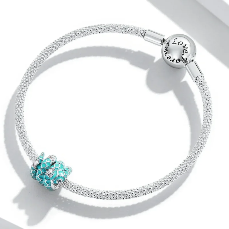 (image for) Pandora Style Blue Snake Charm - BSC576 - View 3