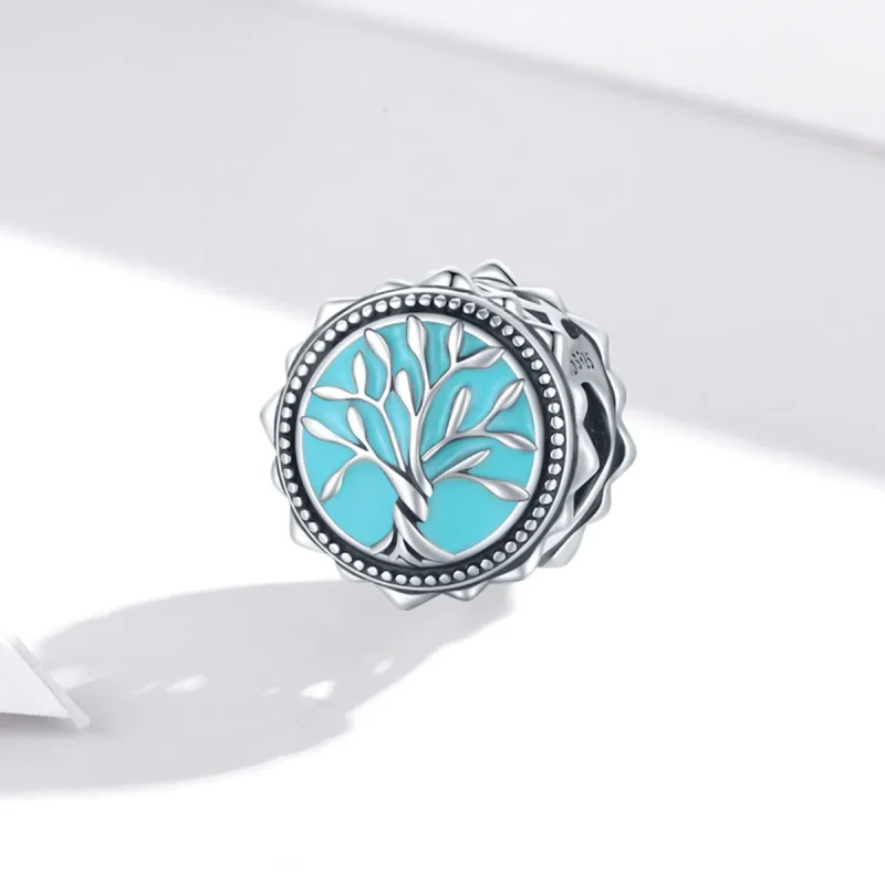 (image for) Pandora Style Blue Tree of Life Charm - BSC503 - View 2