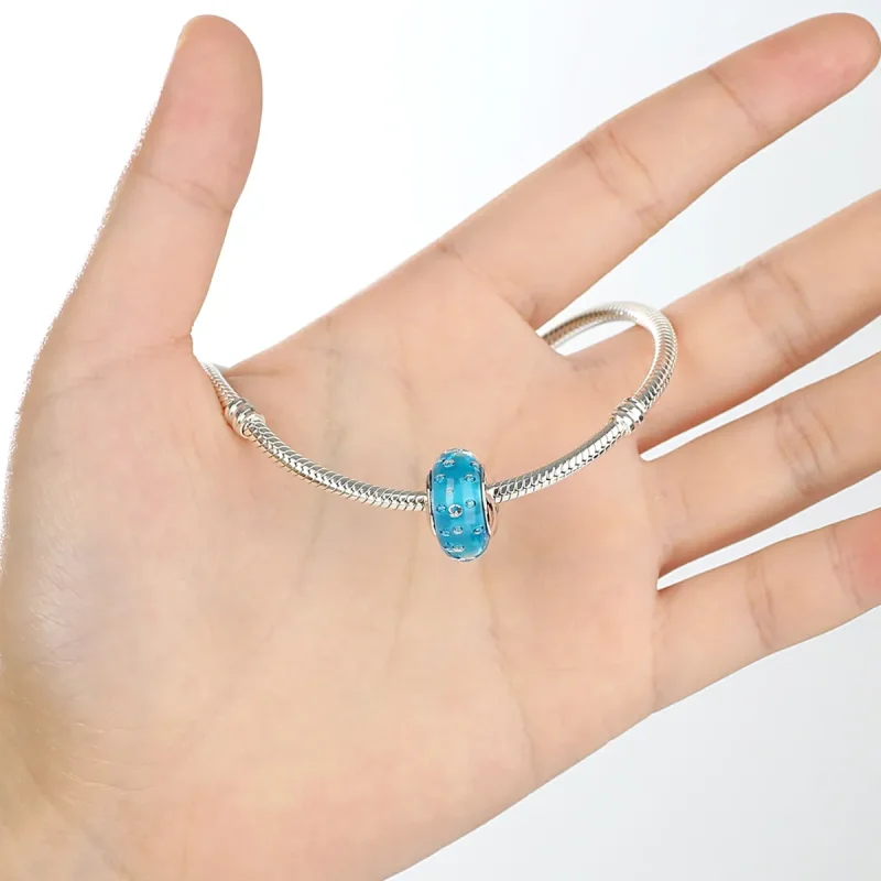 (image for) Pandora Style Blue Trend with Threaded Murano Glass Charm - SCZ029 - View 5