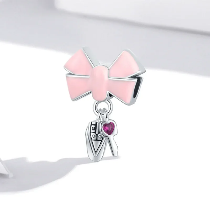 (image for) Pandora Style Bow Car Key Charm - SCC1974 - View 2