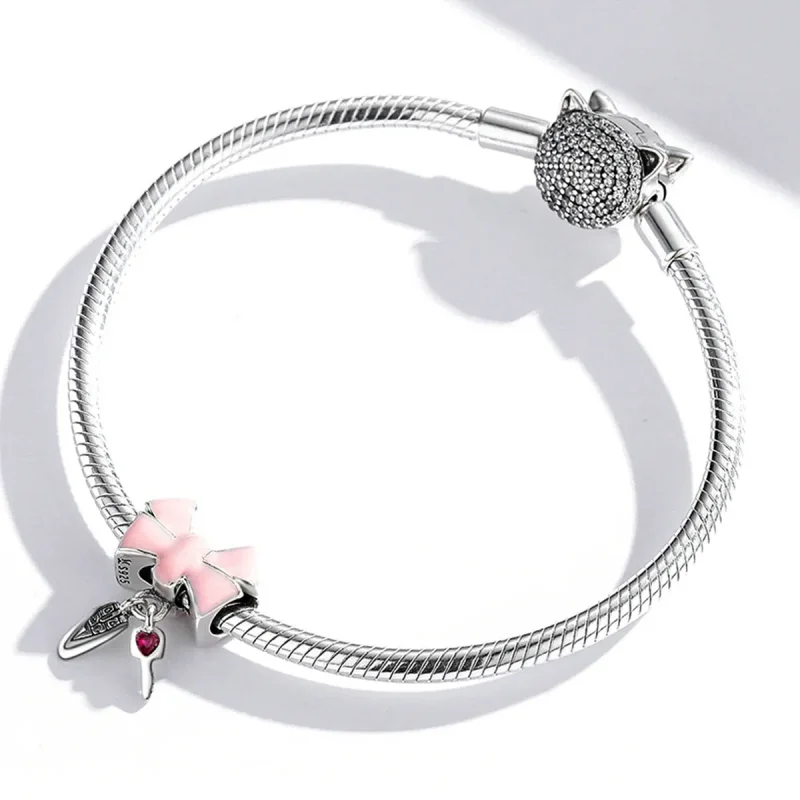 (image for) Pandora Style Bow Car Key Charm - SCC1974 - View 3