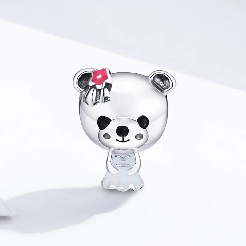 (image for) Pandora Style Bride Bear Charm - SCC1474 - View 2