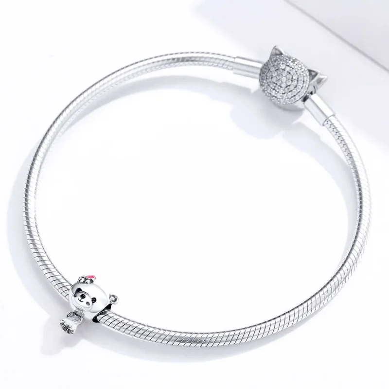 (image for) Pandora Style Bride Bear Charm - SCC1474 - View 3