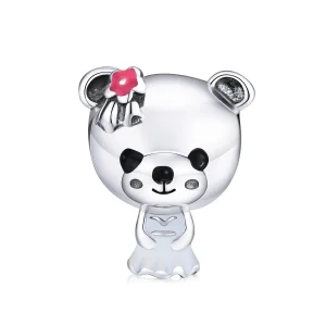 (image for) Pandora Style Bride Bear Charm - SCC1474
