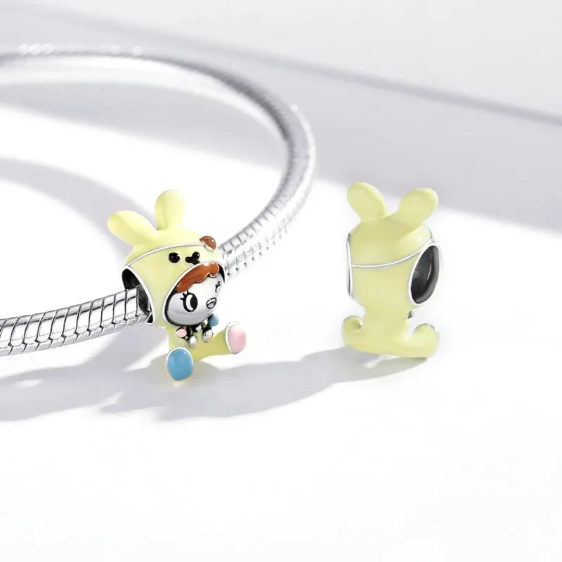 (image for) Pandora Style Bunny Doll Charm - SCC1940 - View 3