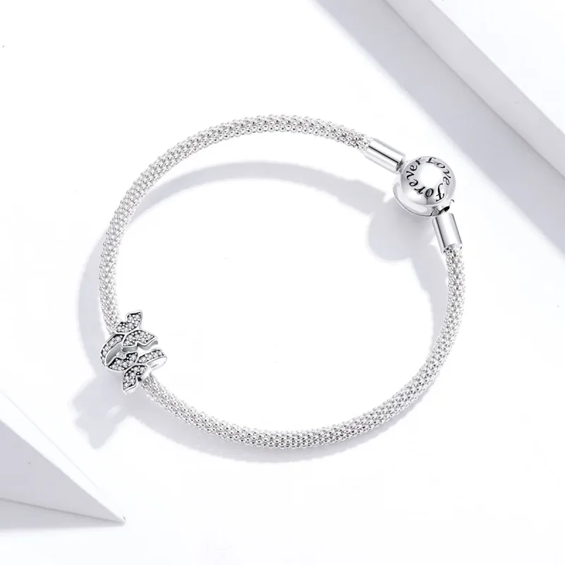 (image for) Pandora Style Butterflies Around Charm - BSC379 - View 3