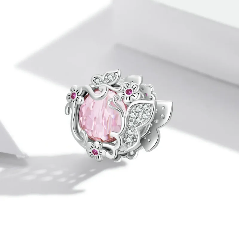 (image for) Pandora Style Butterflies Flying Charm - BSC552 - View 2