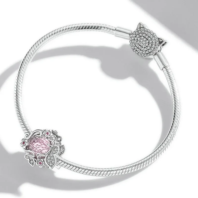 (image for) Pandora Style Butterflies Flying Charm - BSC552 - View 3