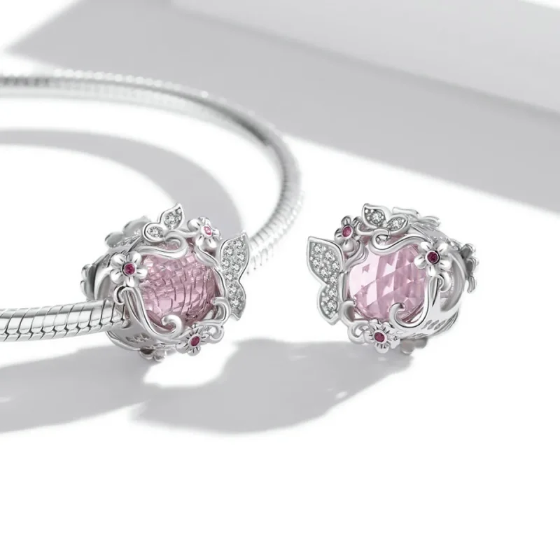 (image for) Pandora Style Butterflies Flying Charm - BSC552 - View 4