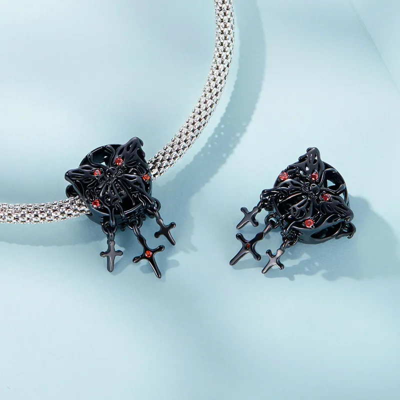 (image for) Pandora Style Butterfly Dream Catcher Charm - SCC2383 - View 4
