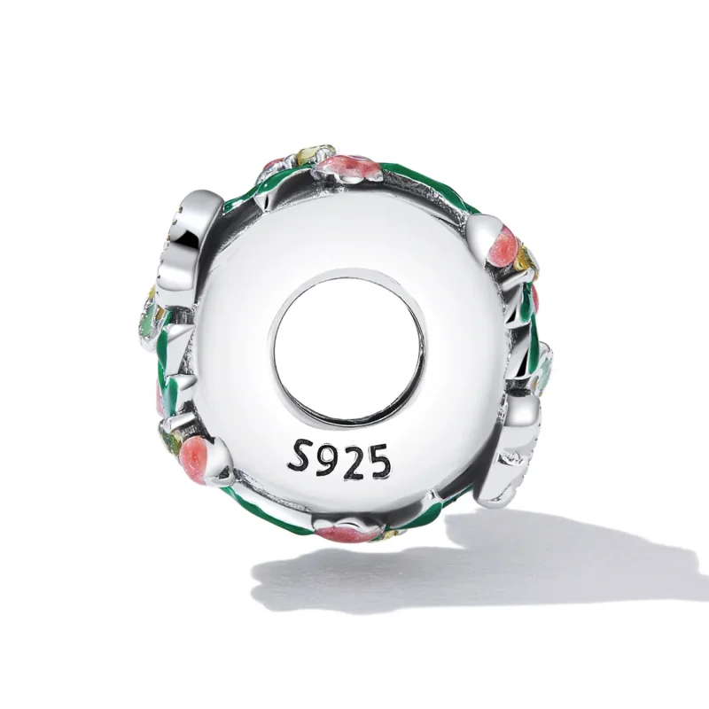 (image for) Pandora Style Butterfly Flower Spacer Charm - SCC2251 - View 3