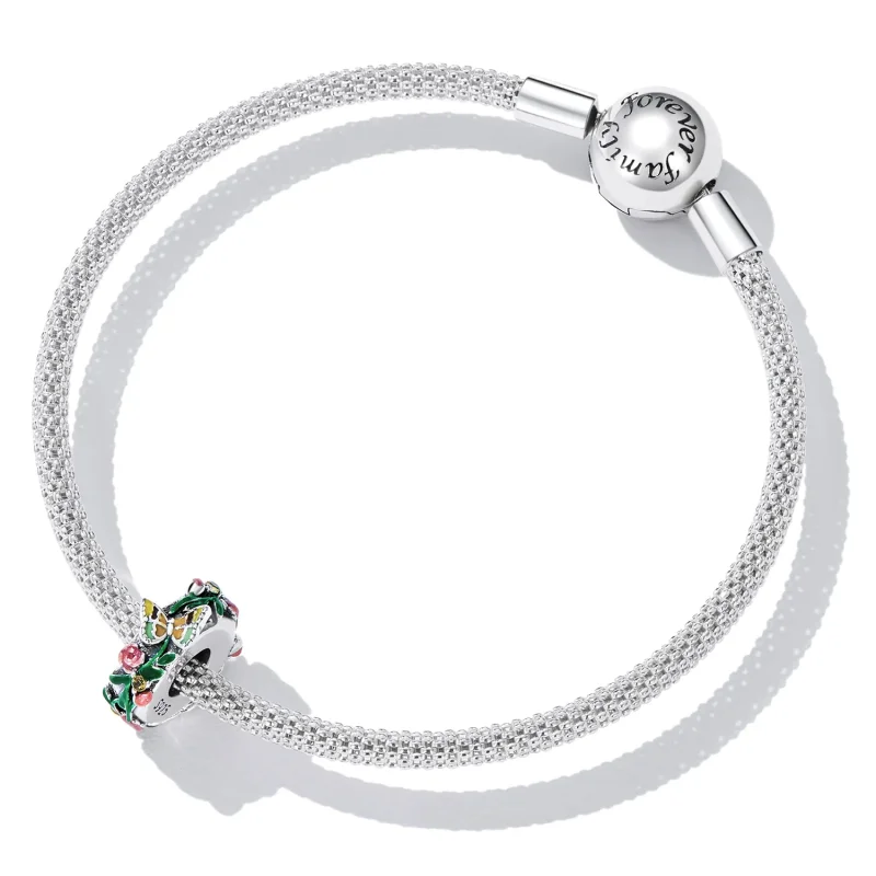 (image for) Pandora Style Butterfly Flower Spacer Charm - SCC2251 - View 5