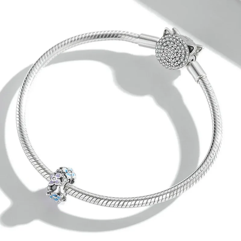 (image for) Pandora Style Butterfly Love Flower Charm - SCC2063 - View 3