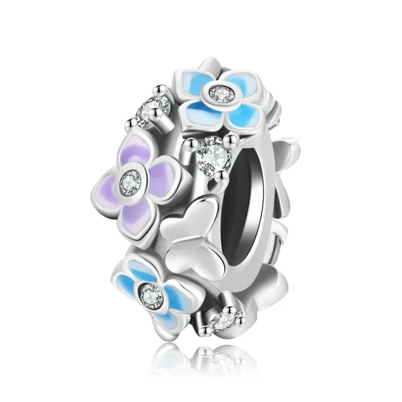 (image for) Pandora Style Butterfly Love Flower Charm - SCC2063