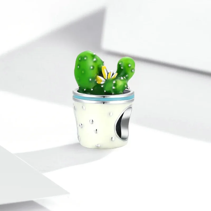 (image for) Pandora Style Cactus Pot Charm - SCC2019 - View 2