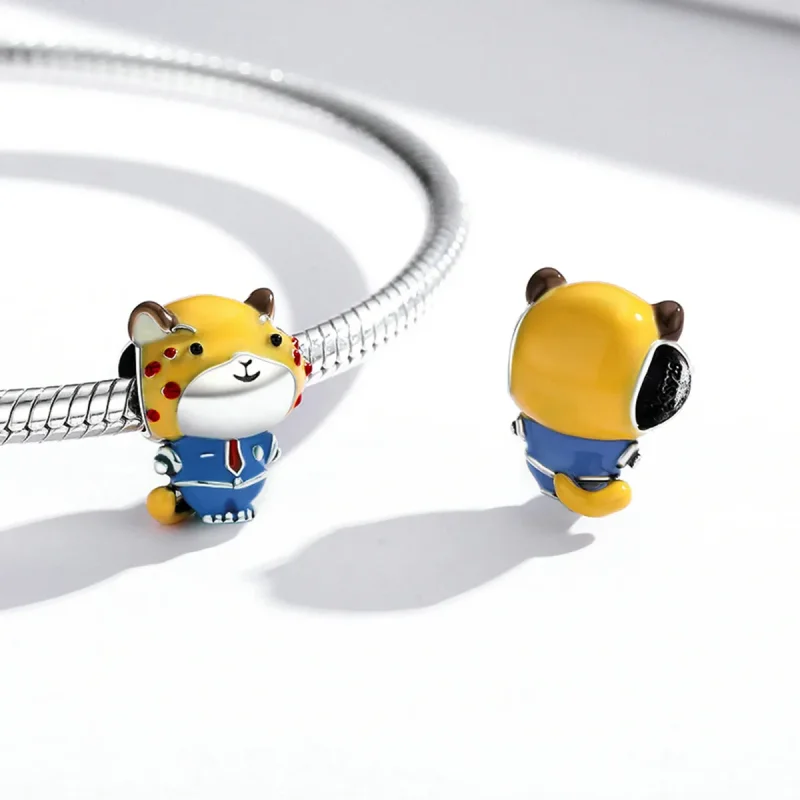 (image for) Pandora Style Cheetah Police Charm - SCC1962 - View 4