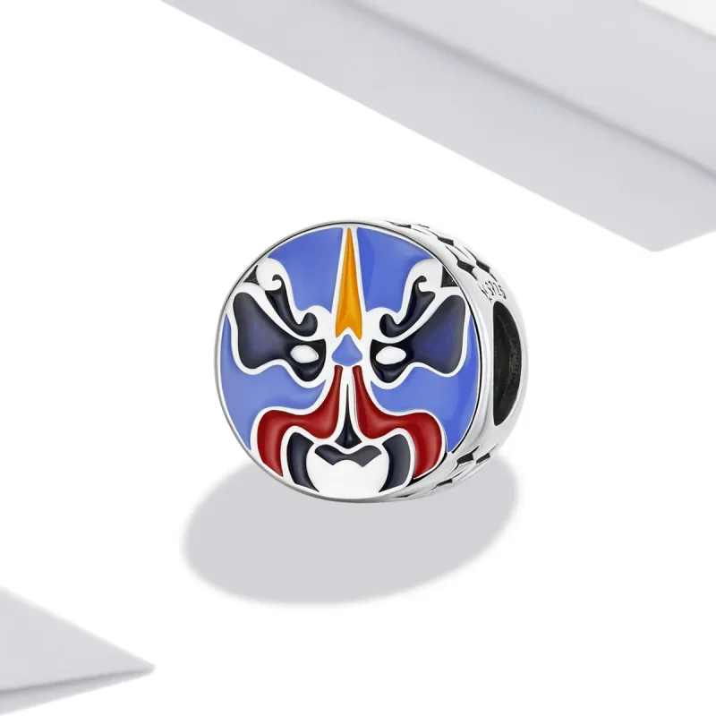 (image for) Pandora Style Chinese Opera Mask Charm - SCC2108 - View 2