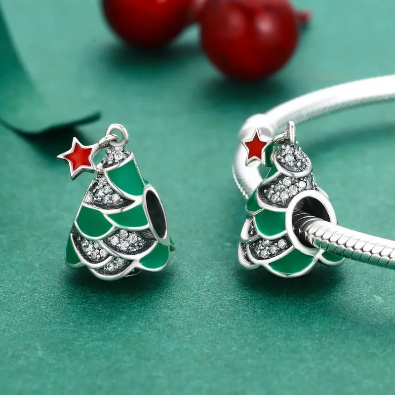(image for) Pandora Style Christmas Tree Charm - SCC307 - View 4