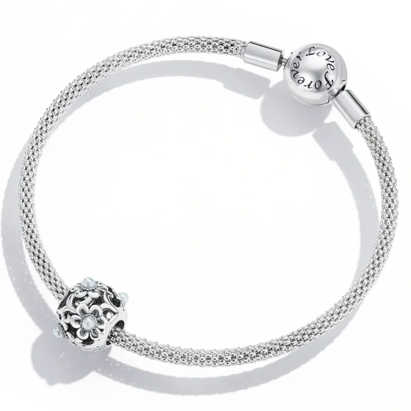 (image for) Pandora Style Classical Flowers Charm - SCC2182 - View 4