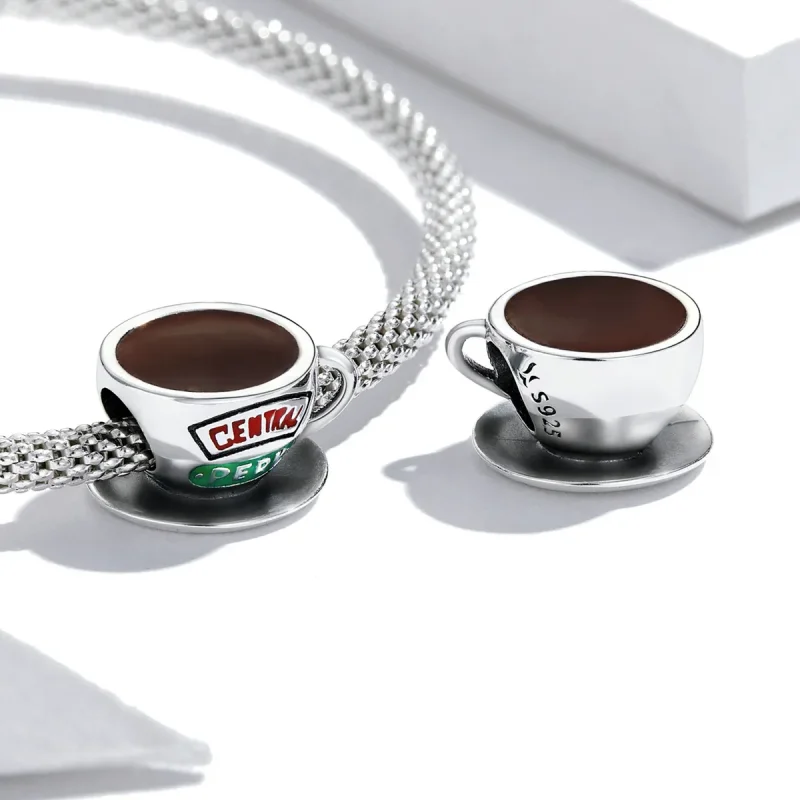 (image for) Pandora Style Coffee Cup Charm - SCC2164 - View 3